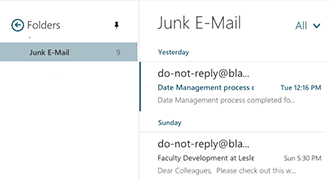 junk email folder