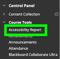 course control panel