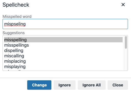 New improved spellchecker suggests replacements for misspelled words